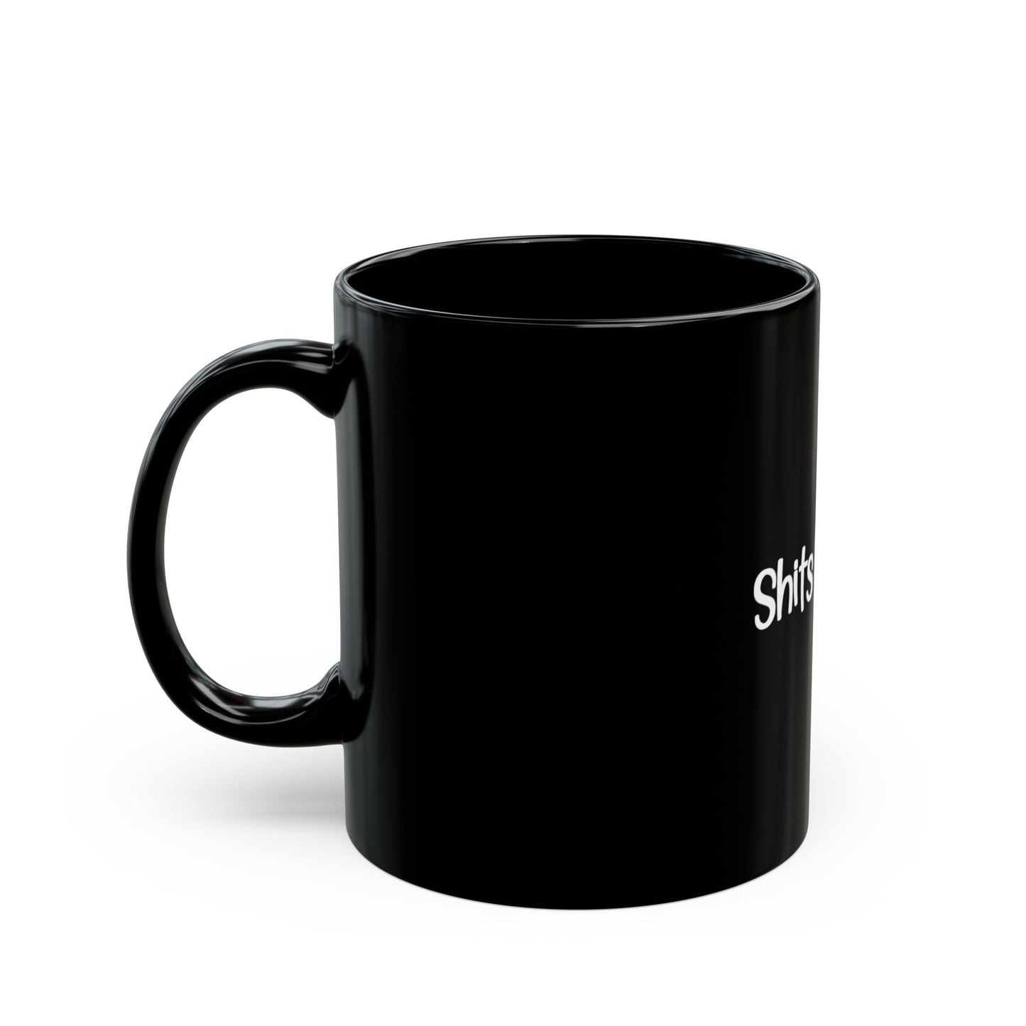 Shits Rigged Black Coffee Mug- Humor