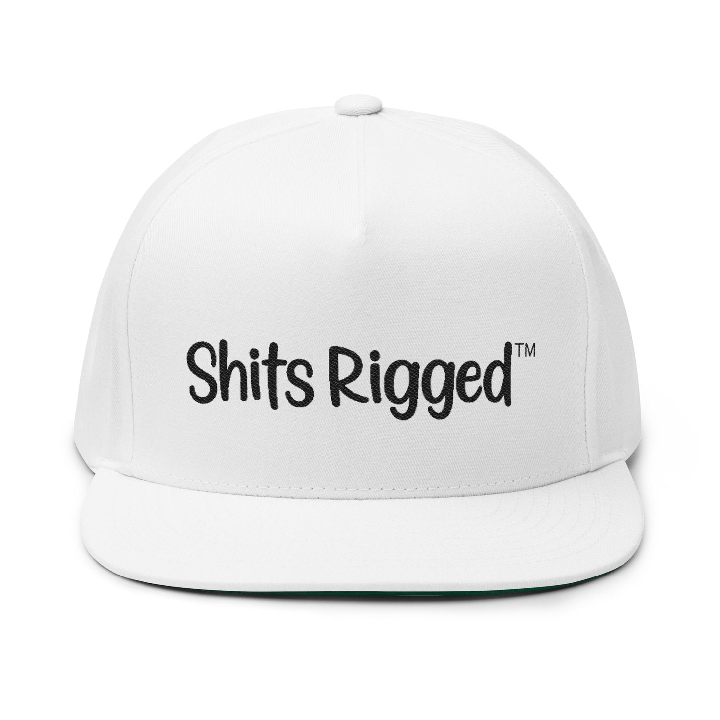 Shits Rigged Embroidered Snapback Hat- Streetwear Sports Humor